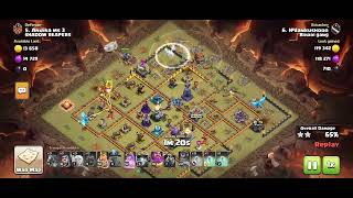 #th 16 base attack #royal champion breaks most defence # my attack reply on th 16 base