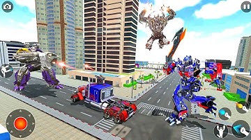 Optimus Prime Robot Action Car Game 2021: Robot Transform Truck Transportation - Android Gameplay