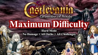 Hard Mode + No Damage + All Oaths + All Challenges Gameplay - Castlevania Grimoire of Souls