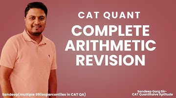 Complete Arithmetic Revision Live|| CAT 2025|| Sandeep Garg Sir