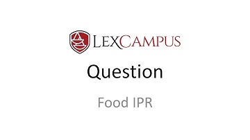 Patent Agent Exam Question on Can we protect recipe under IPR ???