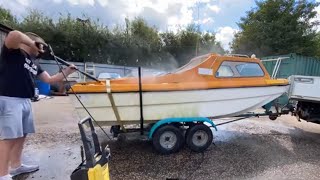 ABANDONED FISHING BOAT PROJECT FIRST WASH IN OVER A DECADE