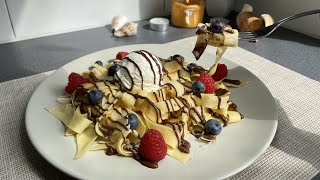 طريقة عمل الكريب  فوتشيني الكريب How to make Fettuccine crepe