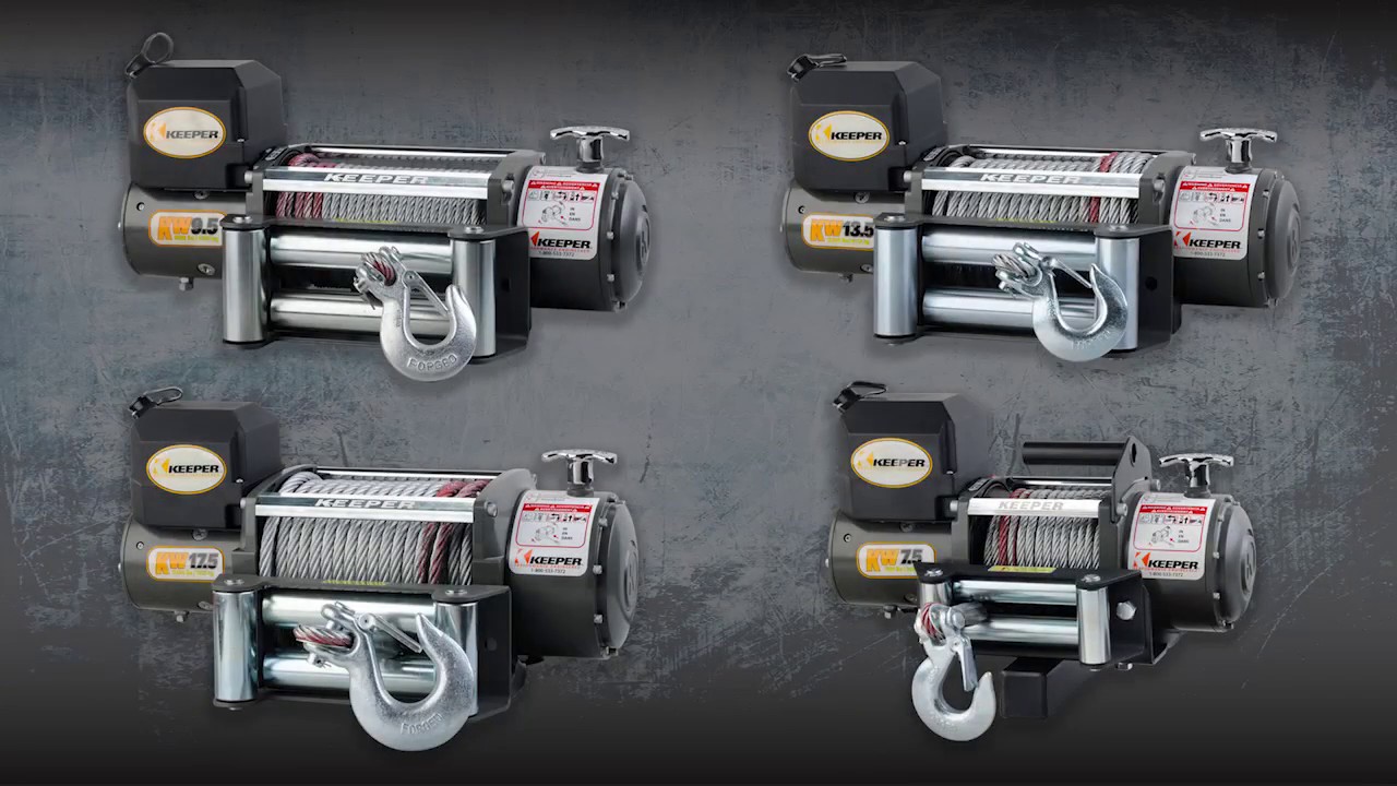 Keeper Rapid Mount 12 Volt Electric Winch 7500Lb. Capacity, Model