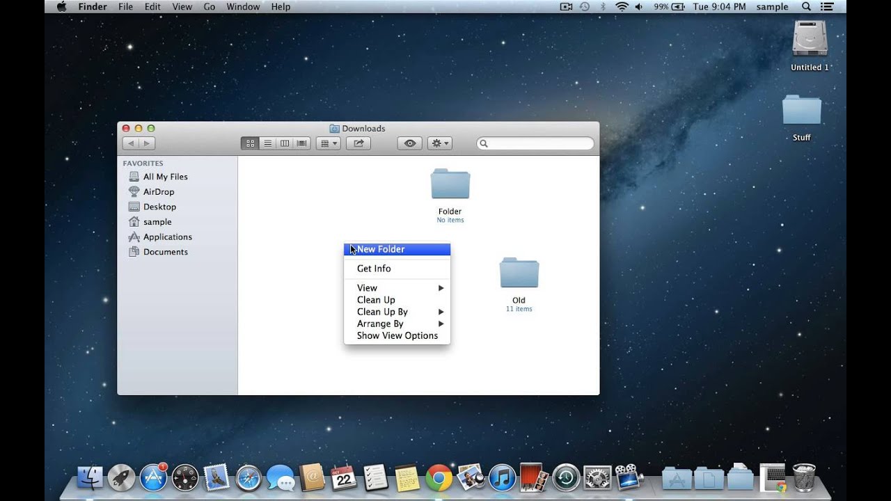 create a folder on mac desktop