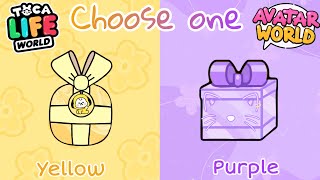 Toca World or Avatar world💛Yellow or Purple choose 💜/ Toca boca / Pazu 💕