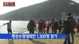 '추위는 추위로' 펭귄수영대회 열려 / YTN