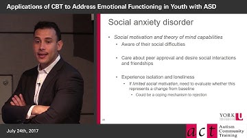 Understanding mental health problems and ASD - Session 3 Part 1 - Social anxiety disorder
