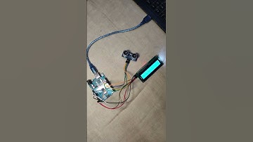 Ultrasonic distance measurement using arduino | Arduino project #shorts #shortvideo #arduino