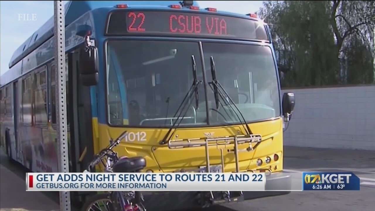 GET bus adds night service to routes 21 and 22 - YouTube