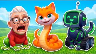 CAT & GRANNY TURNED INTO ANIMALS! - I Am Cat VR