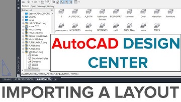AUTOCAD DESIGN CENTER | IMPORTING A LAYOUTS  | AUTOCAD ADCENTER COMMAND