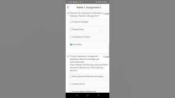 Operations management NPTEL week 1 assignment 2025