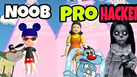 Noob vs Pro vs Hacker - Asmr Doll Factory 3d ! | Oggy and Jack Playing Asmr Games !