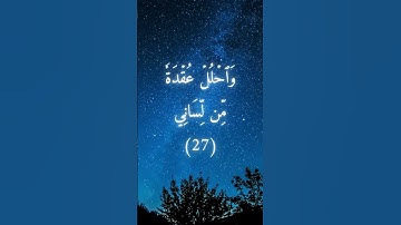سورة :طه القارئ: ياسر الدوسري الآية:25-28