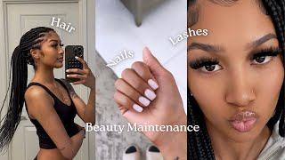 MINI MAINTENANCE VLOG 🤍 COME WITH ME TO GET MY LASHES AND NAILS DONE!
