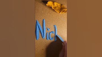 Nick| sand name #sandart #shortsviral #writing #names #lettering #asmr #sandweart #satisfying