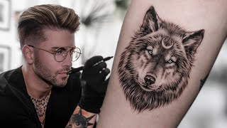 MICRO WOLF TATTOO TIME LAPSE