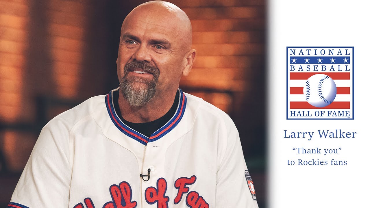 Larry Walker Thanks Rockies Fans for their Hall of Fame Support - YouTube