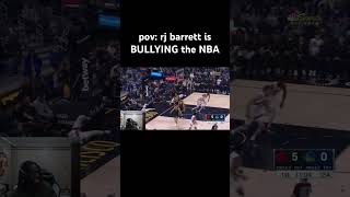 RJ BARRETT IS BULLYING THE NBA rjbarrett raptors goldenstatewarriors nba torontoraptors