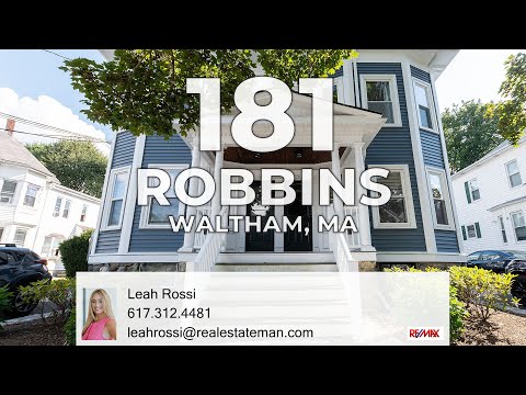 181 Robbins Street 1, Waltham, MA home video tour