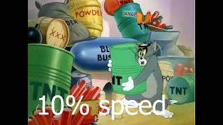 Different Speed Tom Red Wig Jumping Hiccup Tom And Jerry Mouse Trouble 1944