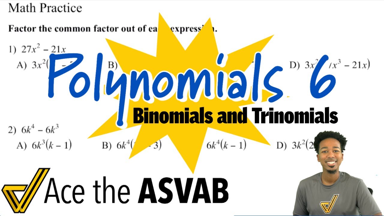 ASVAB Math — Как умножать многочлены (двучлены и трёхчлены)