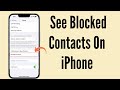 How to View All Blocked Numbers on Your iPhone | How To See Blocked Contacts On iPhone (2023)