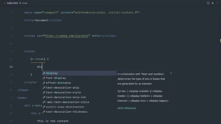 Learn Alpine.js: Cloak (19/19)
