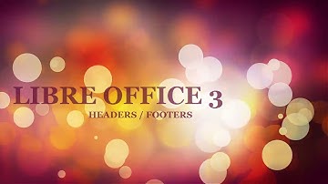 Libreoffice -3 Writer Encabezados y pie de página