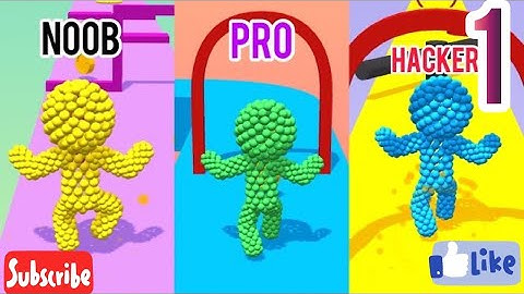 NOOB Vs PRO Vs HACKER - sandman Run 3D #sandmanrun #games #mrgames