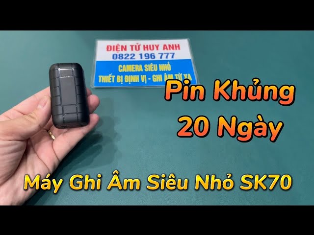 Máy Ghi Âm Siêu Nhỏ Sk70 Mẫu Mới 2023 , Máy Ghi Âm Mini Giá Rẻ Dung Lượng Pin Khủng 20 Ngày