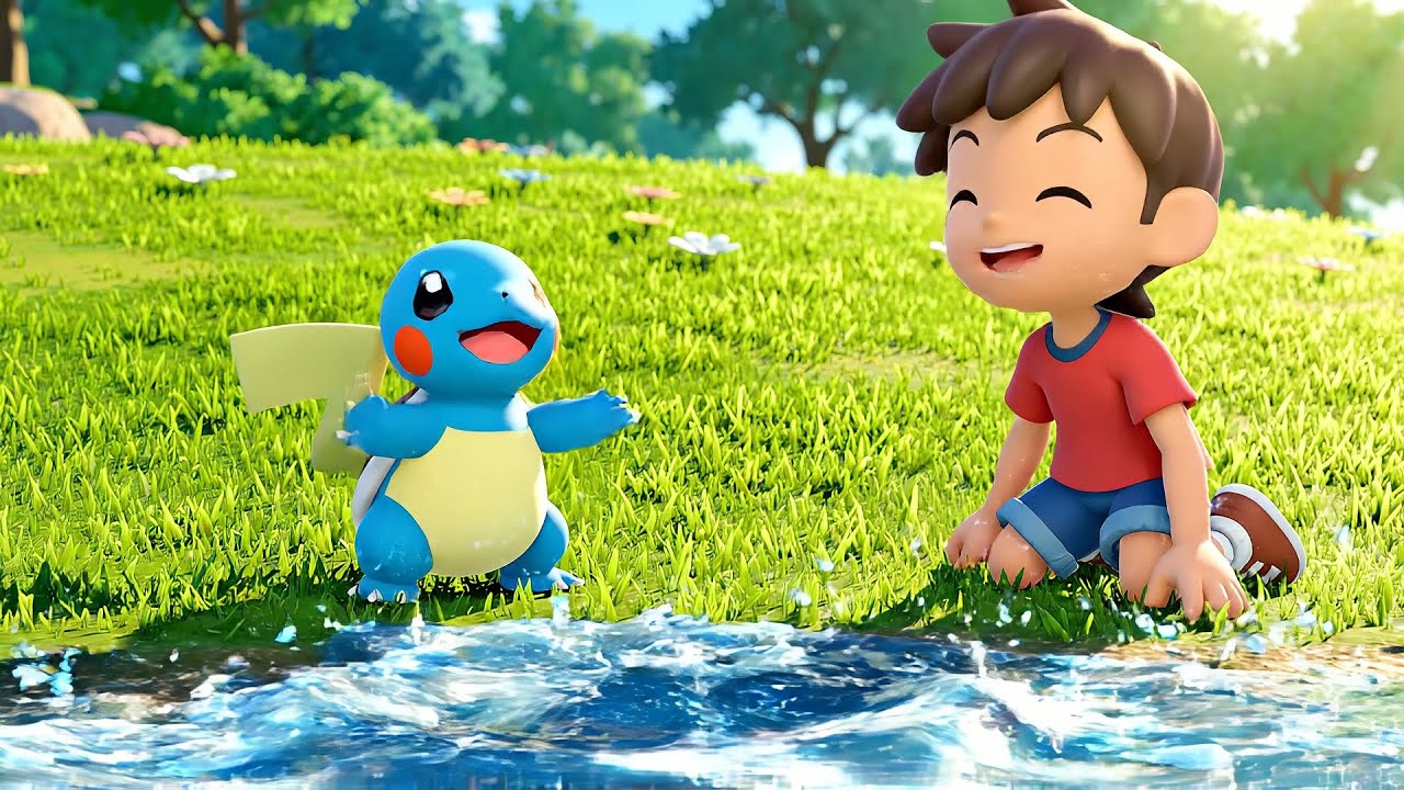 Pokémon Squirtle Baby Spilled His Water B | Nursery Rhymes for Kids & Baby Songs