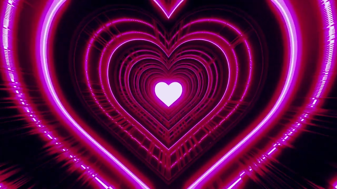 pink heart tunnel 4K VJ Loops Abstract Motion Background lights  Trippy Psychedelic Visuals