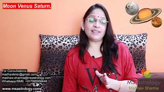 Moon Venus Saturn Conjunction. MS Astrology - Vedic Astrology in Telugu Series.