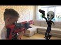 Nerf Game Alien vs Bogdan НЕРФ Игра Богдана похитили ПРИШЕЛЬЦЫ