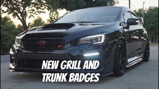 Installing New STI Grill and Trunk Badges and fixing a couple problems Subaru Front Grill Emblem
