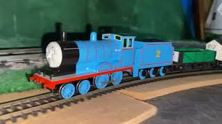 EDWARD PULLING SOME TRUCKS. BACHMANN THOMAS AND FRIENDS