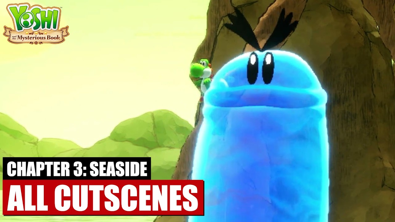 ビーチストーリー Yoshi and the Mysterious Book - Chapter 3: Seaside - All Cutscenes