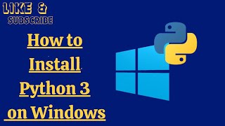 how to install python 3 on windows