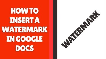 Een watermerk invoegen in Google Docs