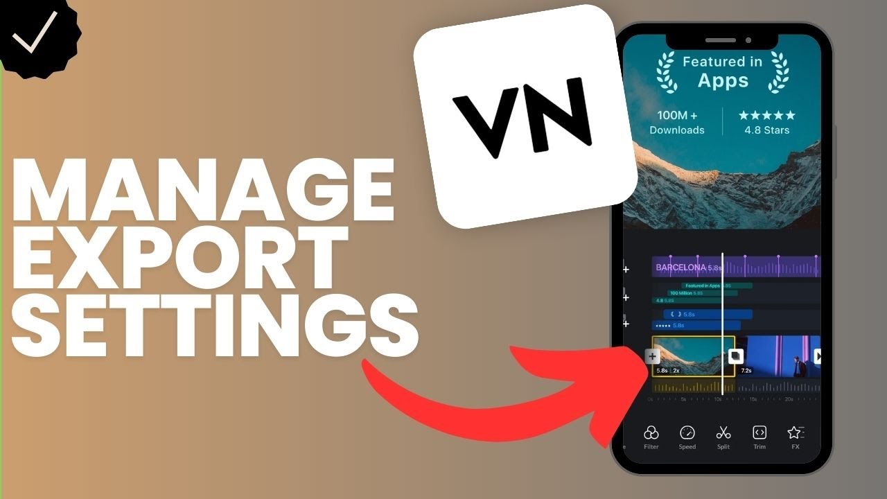 How to manage the export settings in VN video editor?