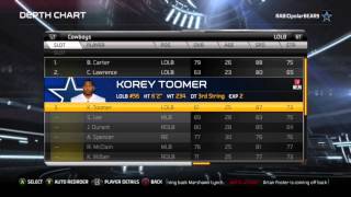 Dallas Cowboys Madden NFL 15 Week 1 Roster Update!