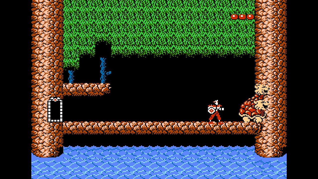 Glitch : Rygar : First boss Eruga stuck in wall : Nes