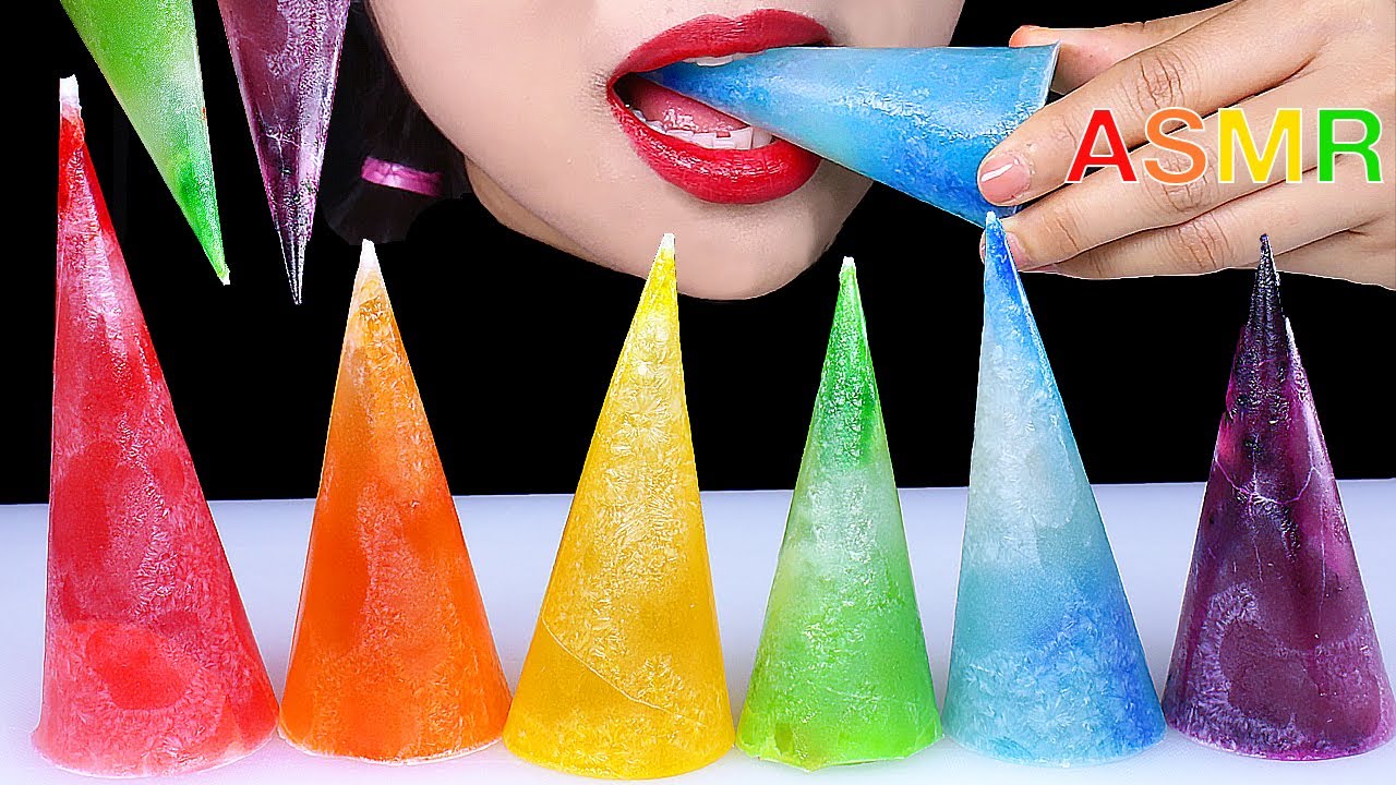 ASMR *KOHAKUTO* MUKBNG RAINBOW DESSERTS EATING SOUNDS 코하쿠토 먹방 무지개 꼬깔콘 디저트 이팅 사운드 먹방쇼