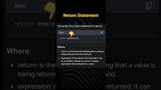 🎯 Return keyword / statement in java (Hindi) #javaprogramming #coding #tech #dailyshorts