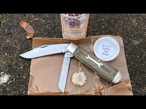 Great Eastern Cutlery Tidioute  Oil Field Jack in Oil Sucker Rod Wood, a Jumbo Jack Done Right!