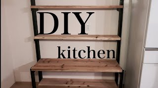 【キッチン棚】キッチンの棚をDIY!賃貸穴あけ不要　DIY the kitchen