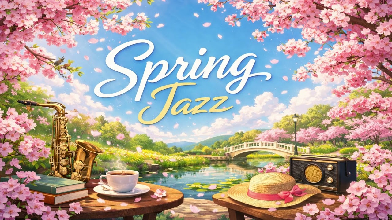 spring jazz.cafe music in spring.