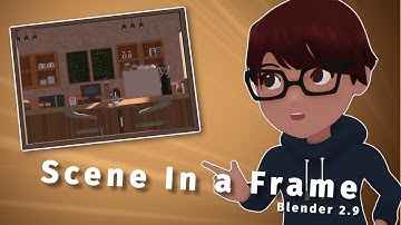 "Cafe in a frame" & Simple "scene in a frame" effect tutorial - Blender 2.9